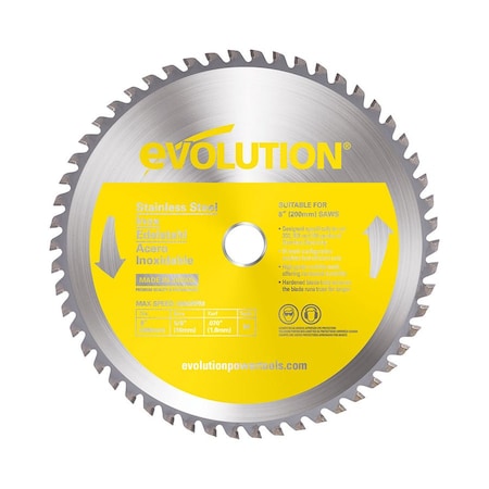 Evolution 8" Stainless Steel Cutting Blade, 5/8" Arbor 8BLADESSN